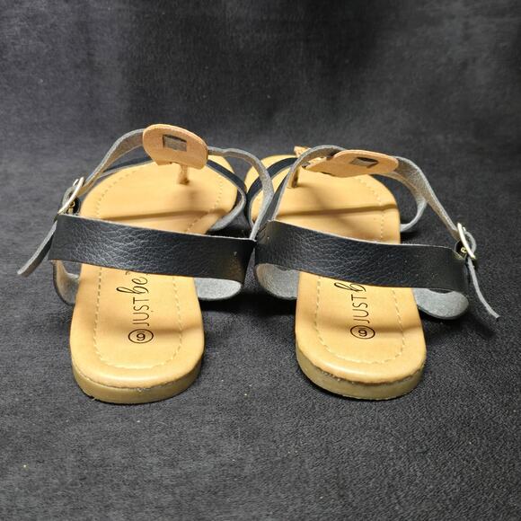 Just Be Animal Print Thong Sandals w. Adjustable Ankle Straps - Picture 4 of 6